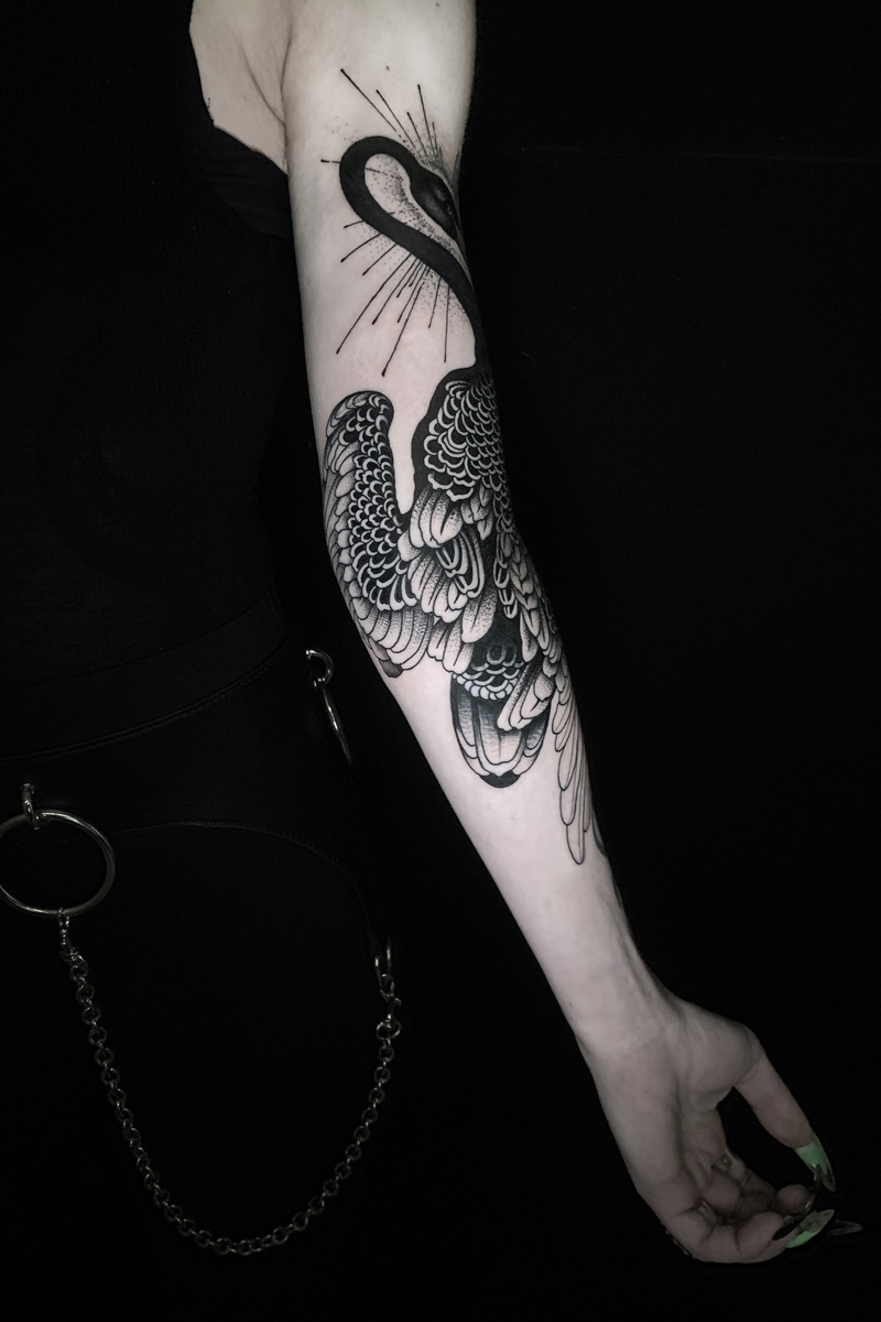 Black Swan (2010) inspired tattoo, done by Dragos, Anarchy Design Tattoo,  Bucharest/Romania : r/tattoos